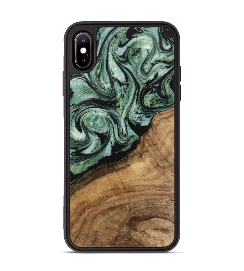 iPhone Xs Max Wood Phone Case - Jaden (Green, 745937)