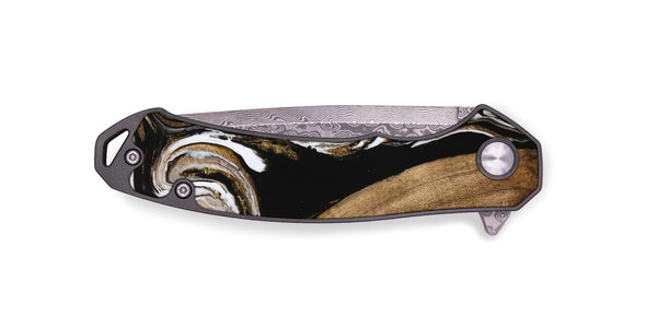 EDC Wood Pocket Knife - Khloe (Black & White, 745938)