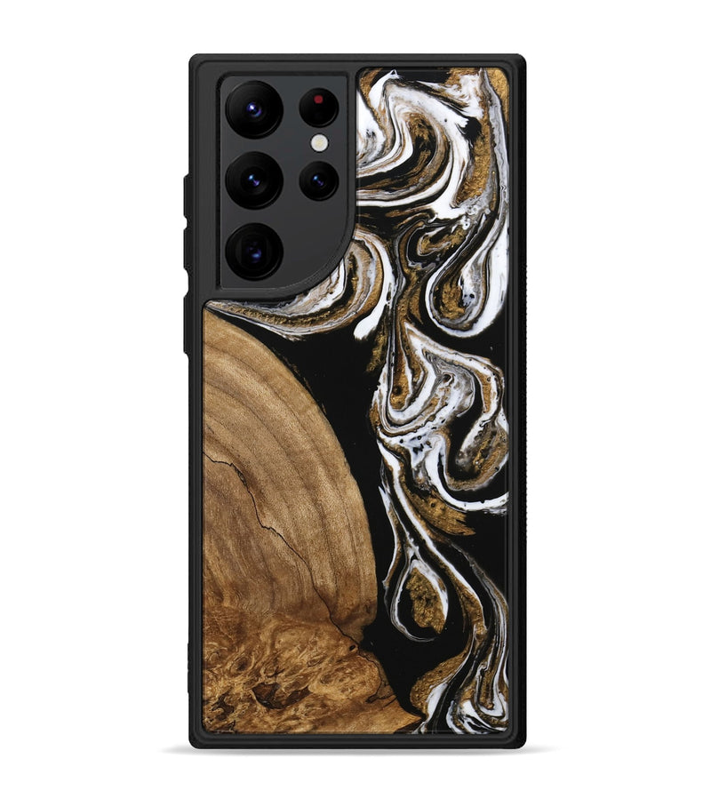 Galaxy S22 Ultra Wood Phone Case - Khloe (Black & White, 745938)