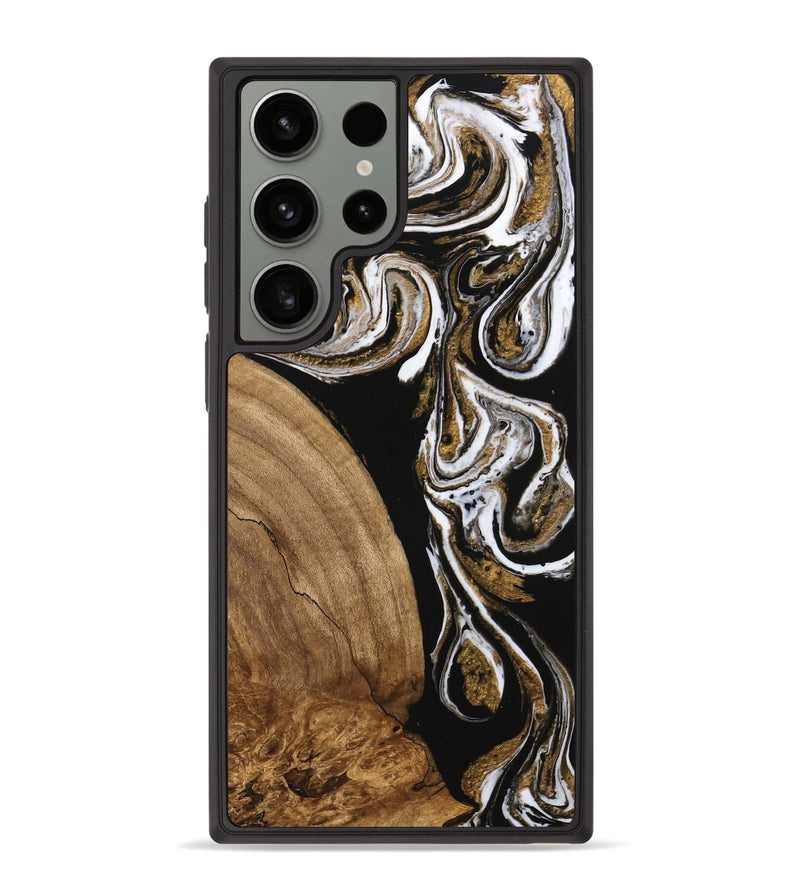 Galaxy S23 Ultra Wood Phone Case - Khloe (Black & White, 745938)