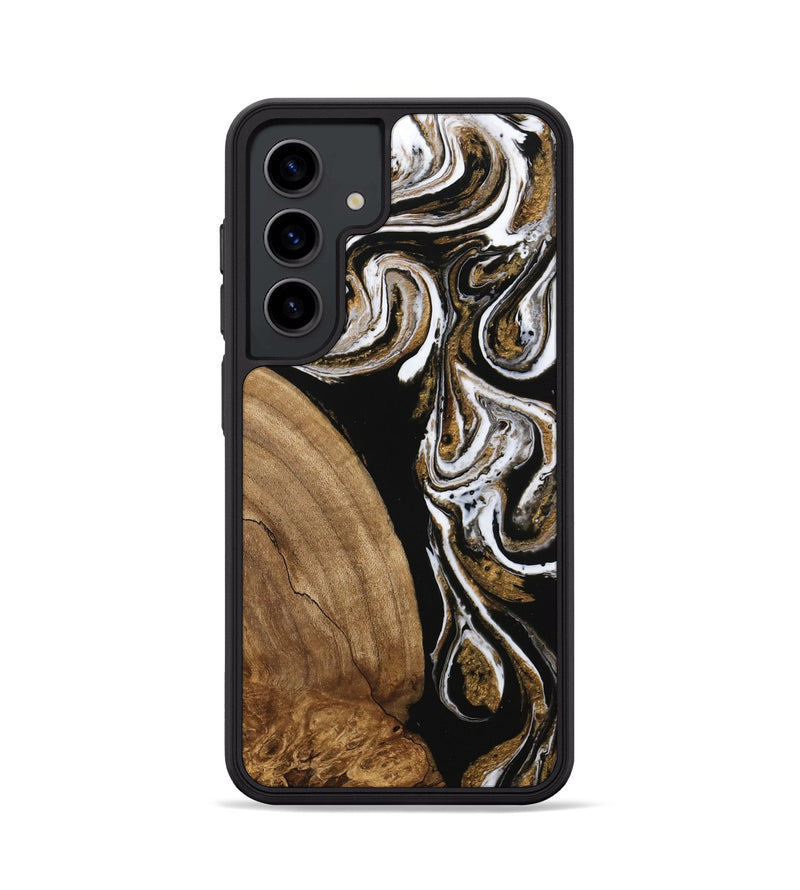 Galaxy S24 Wood Phone Case - Khloe (Black & White, 745938)