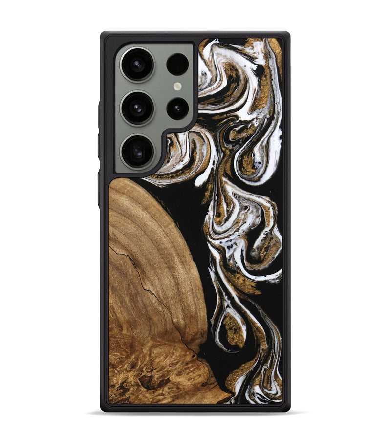 Galaxy S24 Ultra Wood Phone Case - Khloe (Black & White, 745938)