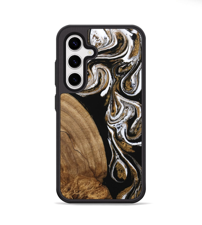 Galaxy S25 Wood Phone Case - Khloe (Black & White, 745938)