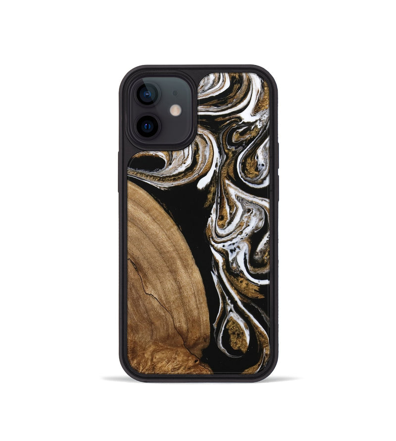 iPhone 12 mini Wood Phone Case - Khloe (Black & White, 745938)