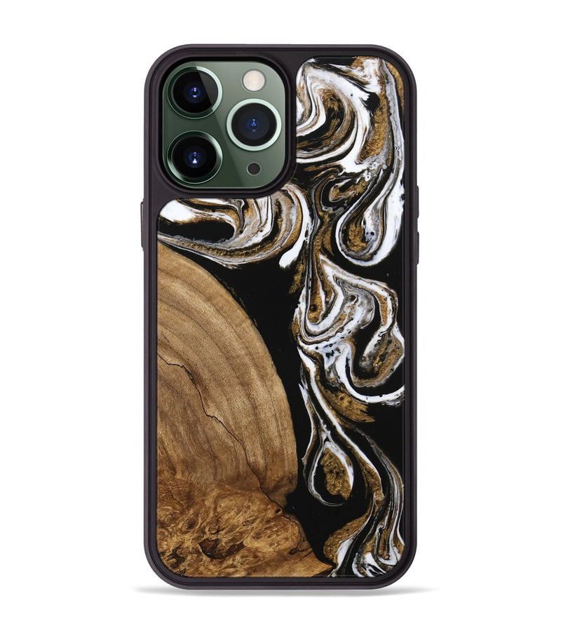 iPhone 13 Pro Max Wood Phone Case - Khloe (Black & White, 745938)