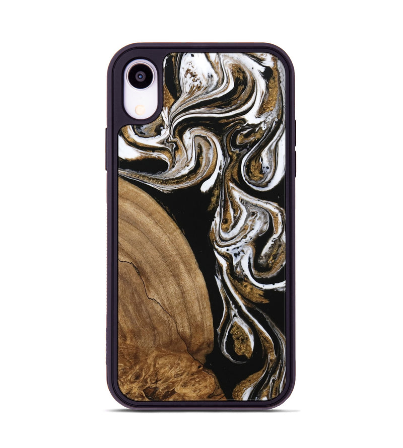 iPhone Xr Wood Phone Case - Khloe (Black & White, 745938)