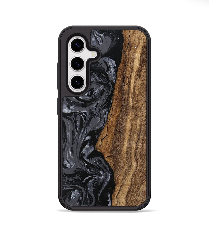 Galaxy S25 Wood Phone Case - Terese (Black & White, 745939)