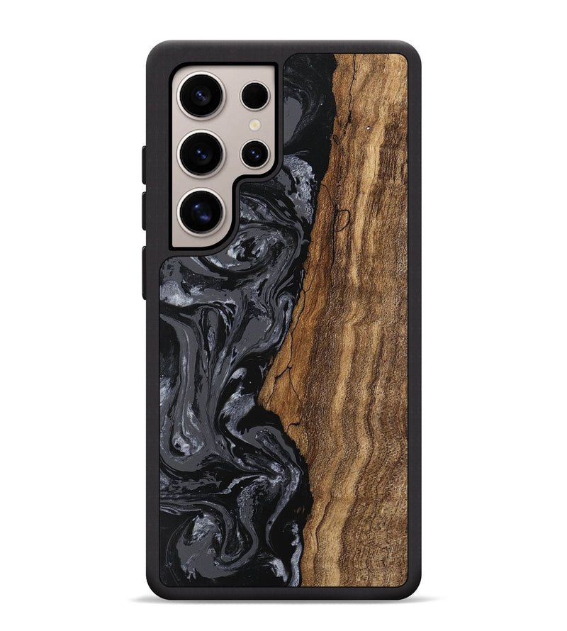 Galaxy S25 Ultra Wood Phone Case - Terese (Black & White, 745939)