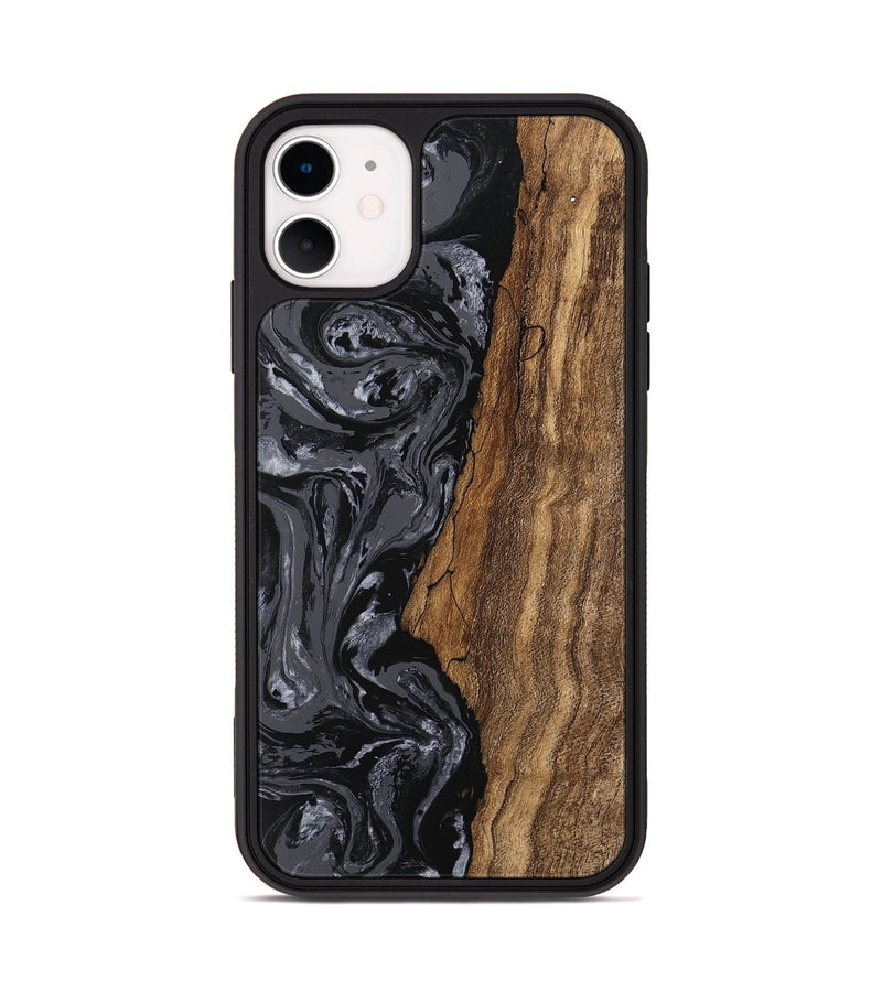 iPhone 11 Wood Phone Case - Terese (Black & White, 745939)