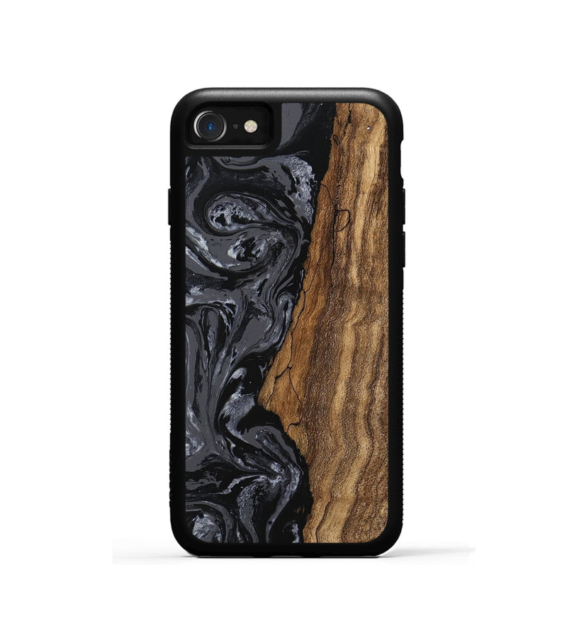 iPhone SE Wood Phone Case - Terese (Black & White, 745939)