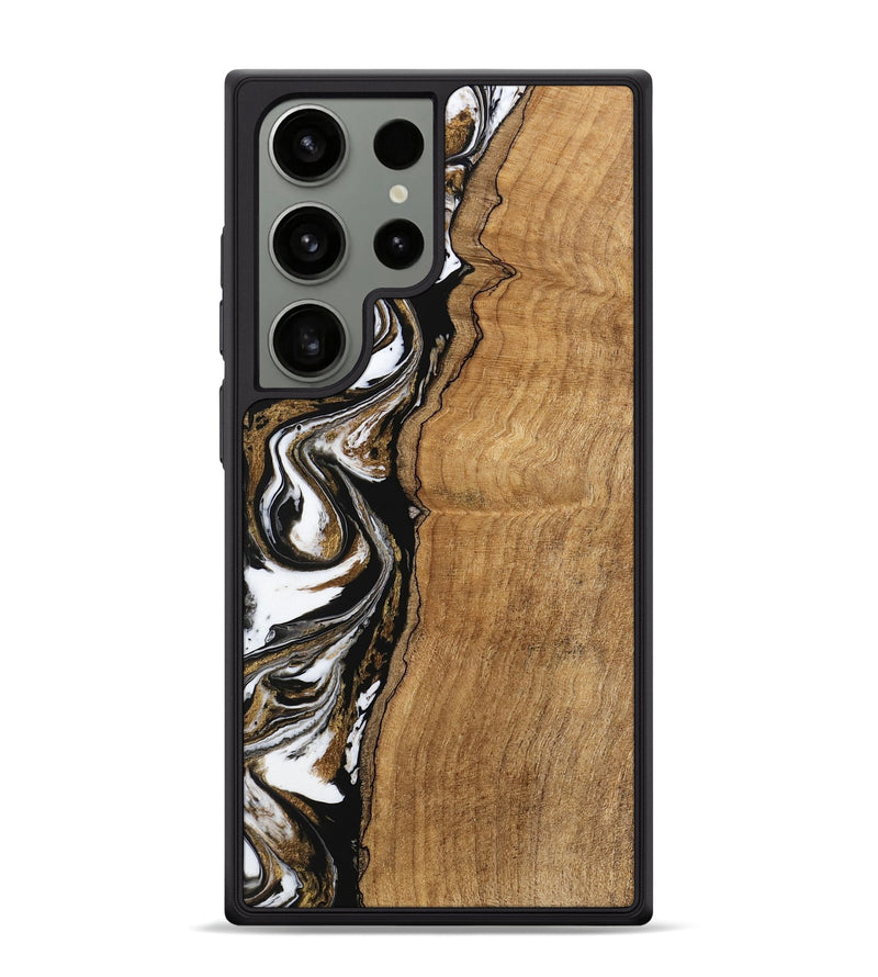 Galaxy S24 Ultra Wood Phone Case - Thiago (Black & White, 745940)