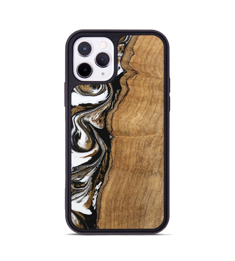 iPhone 11 Pro Wood Phone Case - Thiago (Black & White, 745940)