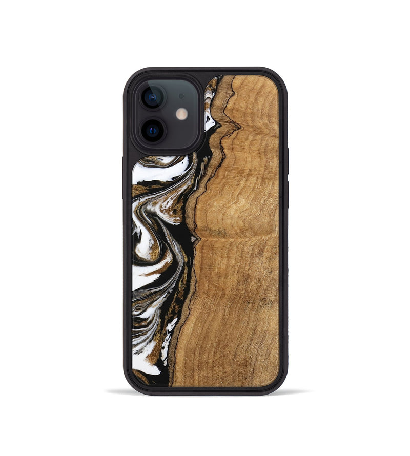 iPhone 12 mini Wood Phone Case - Thiago (Black & White, 745940)