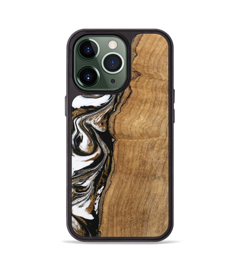 iPhone 13 Pro Wood Phone Case - Thiago (Black & White, 745940)