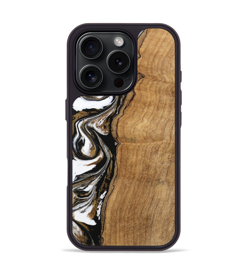 iPhone 16 Pro Wood Phone Case - Thiago (Black & White, 745940)