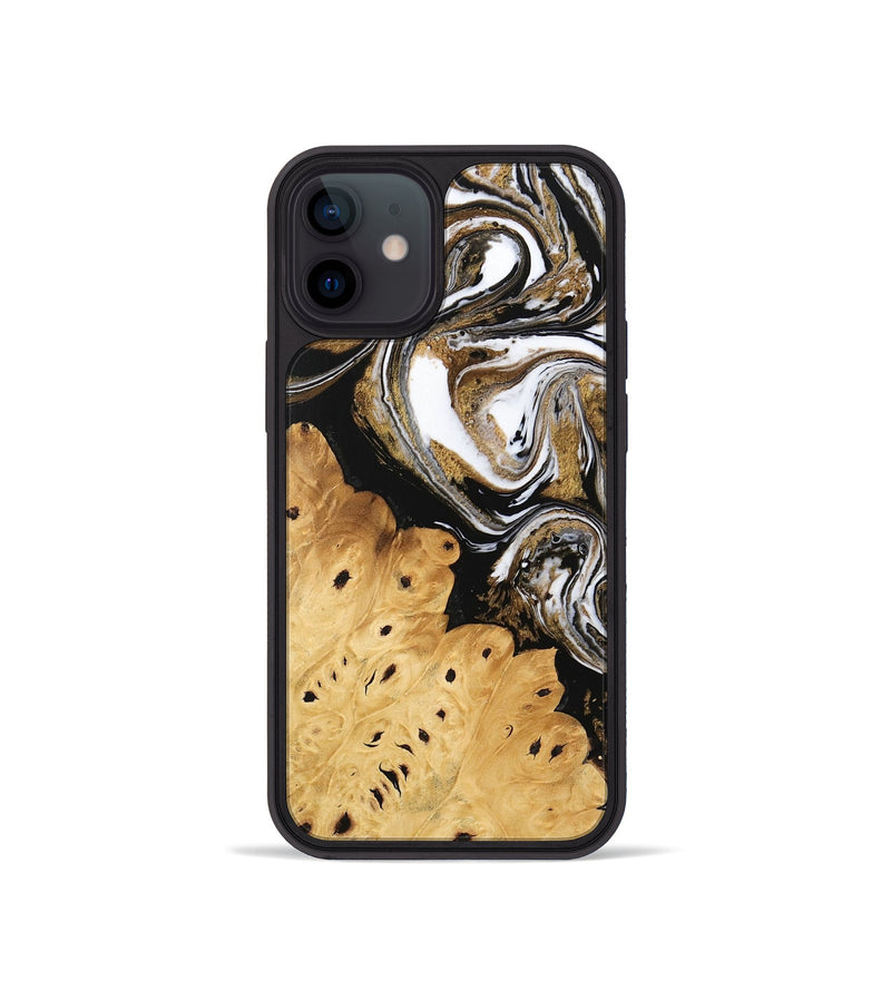 iPhone 12 mini Wood Phone Case - Joe (Black & White, 745941)