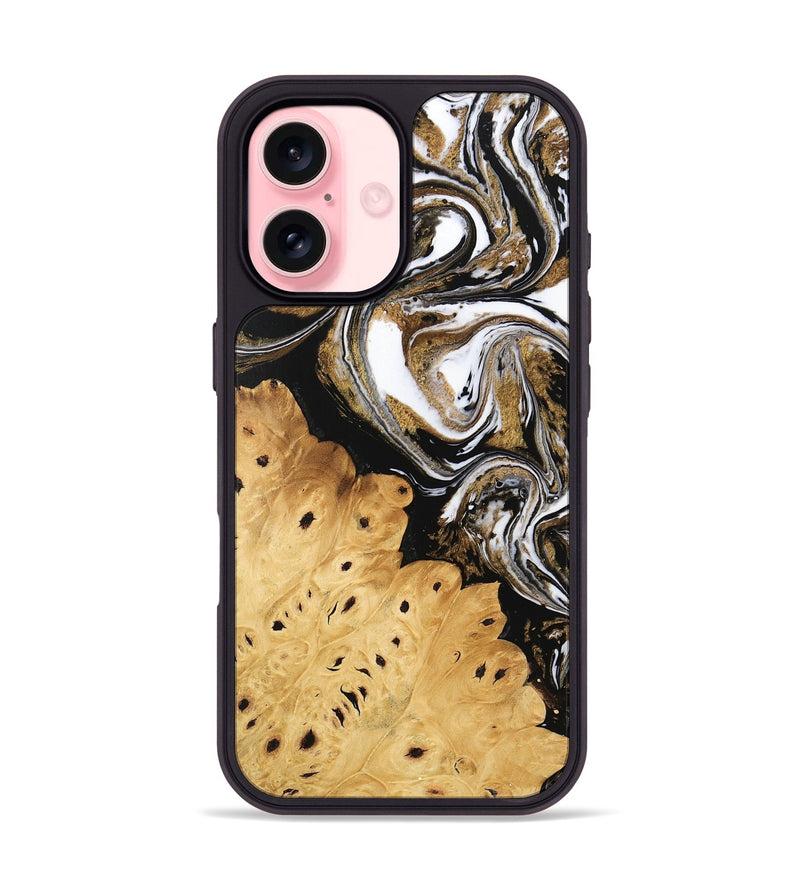 iPhone 16 Wood Phone Case - Joe (Black & White, 745941)