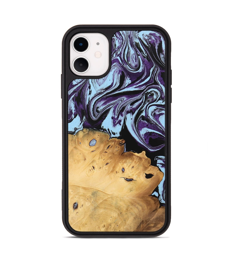 iPhone 11 Wood Phone Case - Vonda (Purple, 745942)