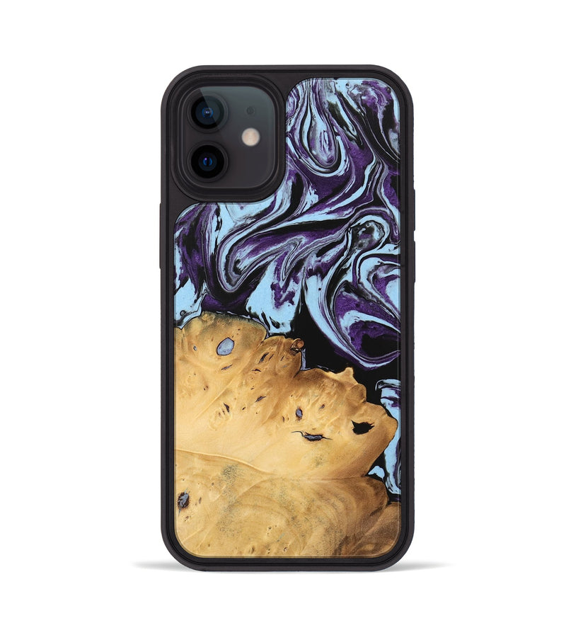 iPhone 12 Wood Phone Case - Vonda (Purple, 745942)