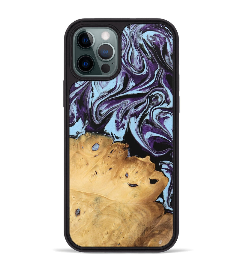 iPhone 12 Pro Max Wood Phone Case - Vonda (Purple, 745942)