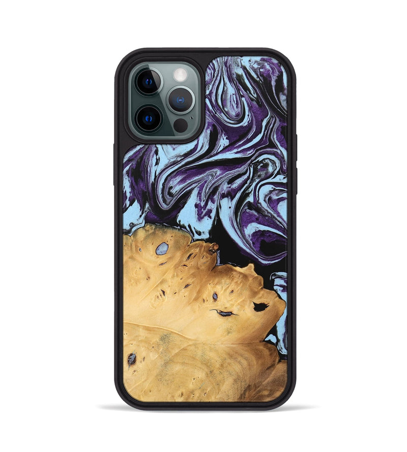 iPhone 12 Pro Wood Phone Case - Vonda (Purple, 745942)