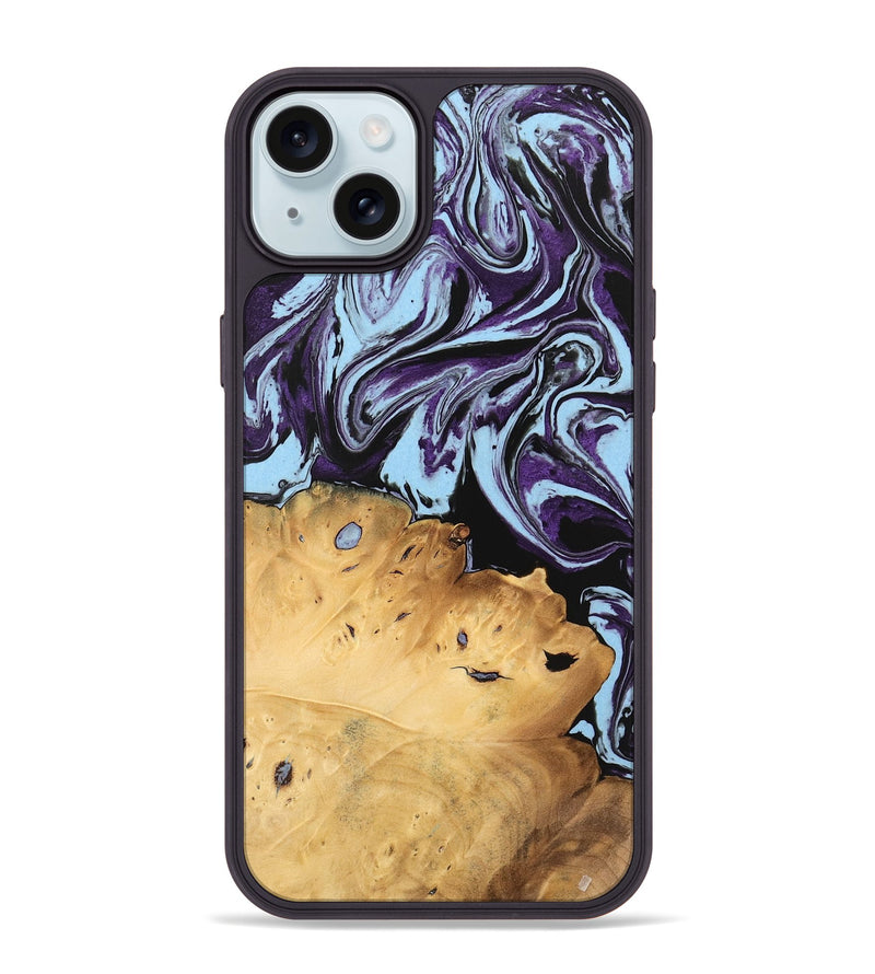 iPhone 15 Plus Wood Phone Case - Vonda (Purple, 745942)