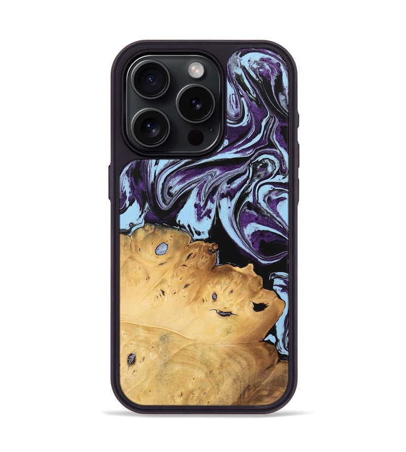 iPhone 15 Pro Wood Phone Case - Vonda (Purple, 745942)