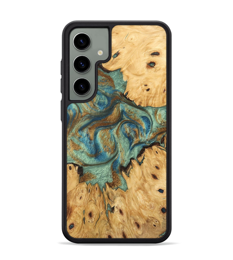 Galaxy S24 Plus Wood Phone Case - Brown (Teal & Gold, 745944)