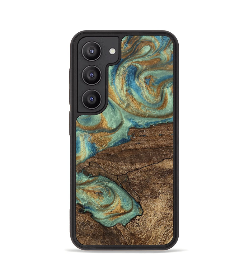 Galaxy S23 Wood Phone Case - Merton (Teal & Gold, 745945)