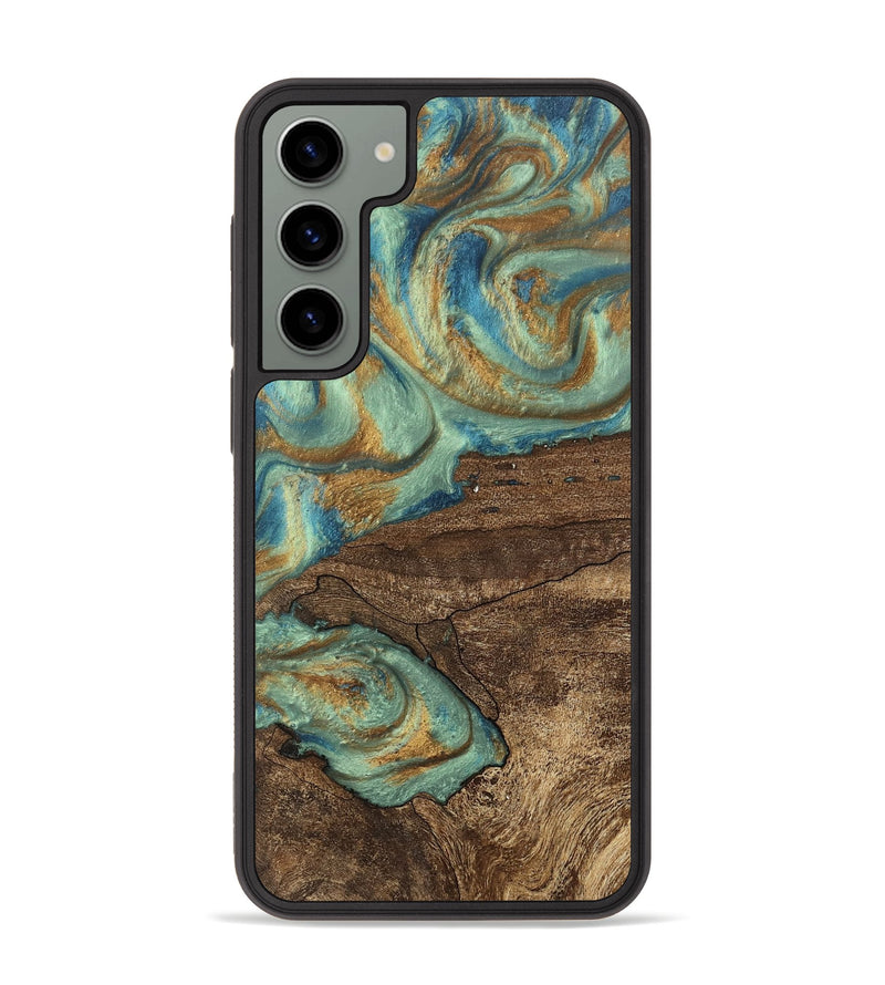 Galaxy S23 Plus Wood Phone Case - Merton (Teal & Gold, 745945)