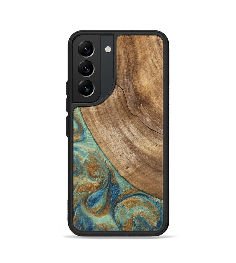 Galaxy S22 Wood Phone Case - Will (Teal & Gold, 745947)