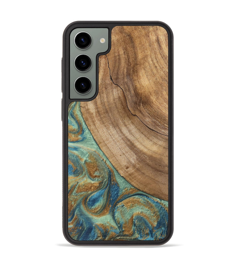 Galaxy S23 Plus Wood Phone Case - Will (Teal & Gold, 745947)