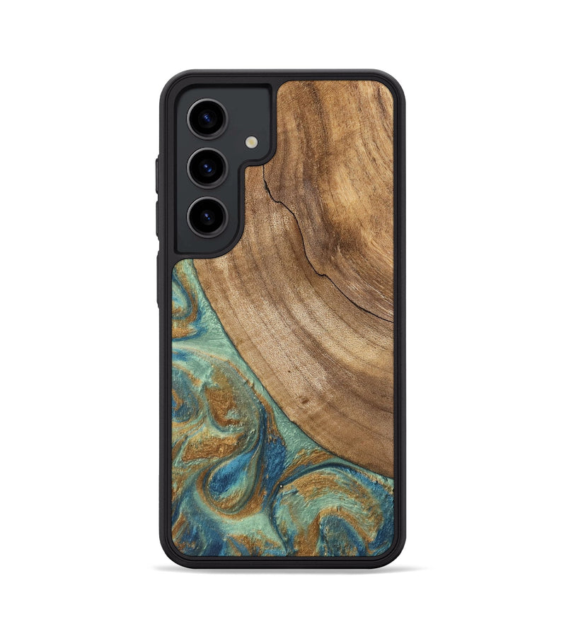 Galaxy S24 Wood Phone Case - Will (Teal & Gold, 745947)