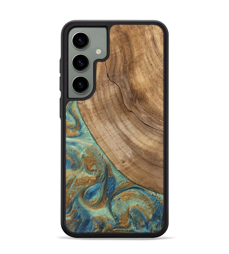 Galaxy S24 Plus Wood Phone Case - Will (Teal & Gold, 745947)