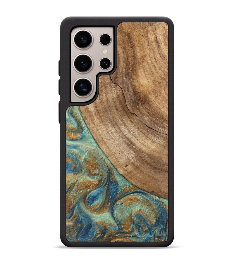 Galaxy S25 Ultra Wood Phone Case - Will (Teal & Gold, 745947)