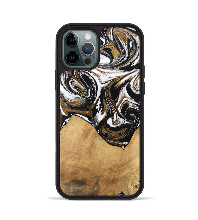 iPhone 12 Pro Wood Phone Case - Verdie (Black & White, 745948)