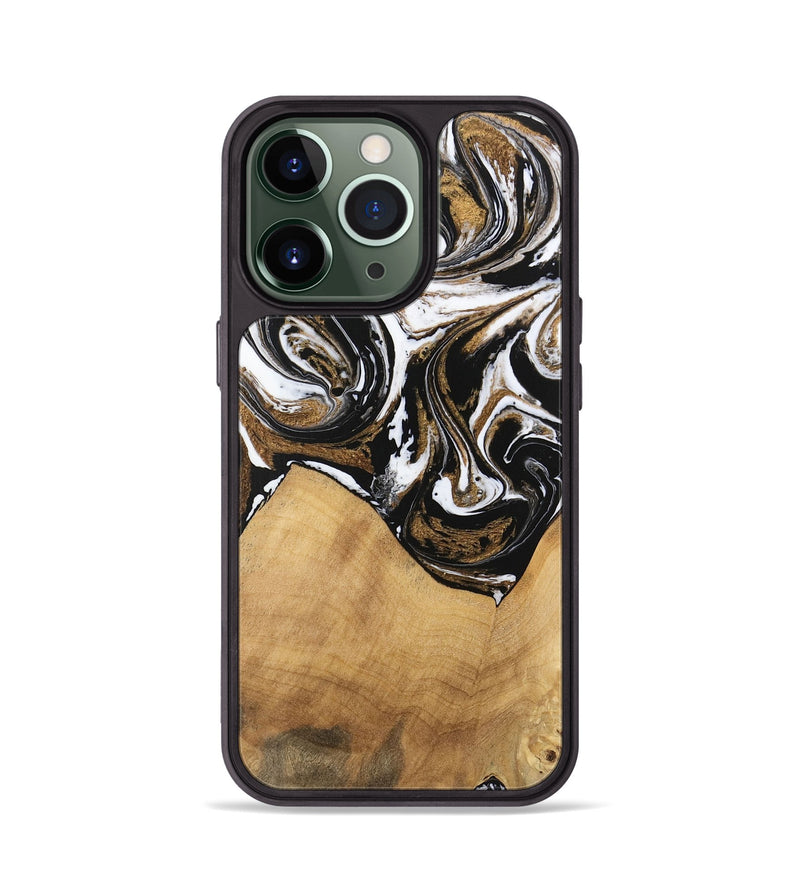 iPhone 13 Pro Wood Phone Case - Verdie (Black & White, 745948)