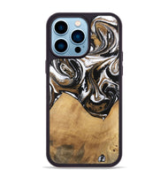 iPhone 14 Pro Max Wood Phone Case - Verdie (Black & White, 745948)