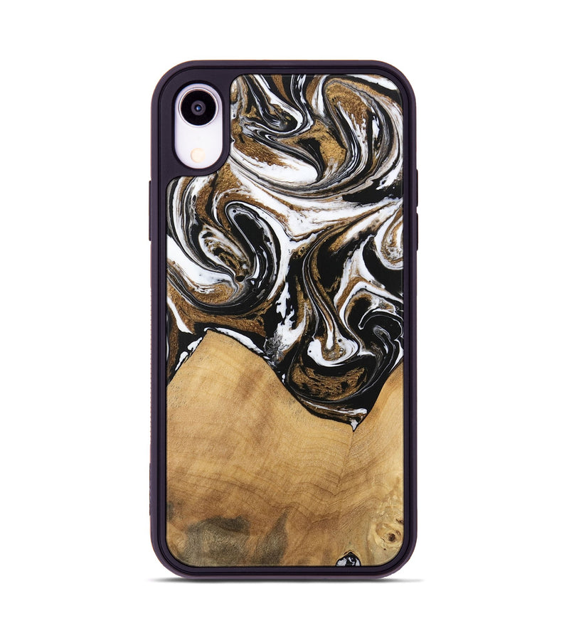 iPhone Xr Wood Phone Case - Verdie (Black & White, 745948)