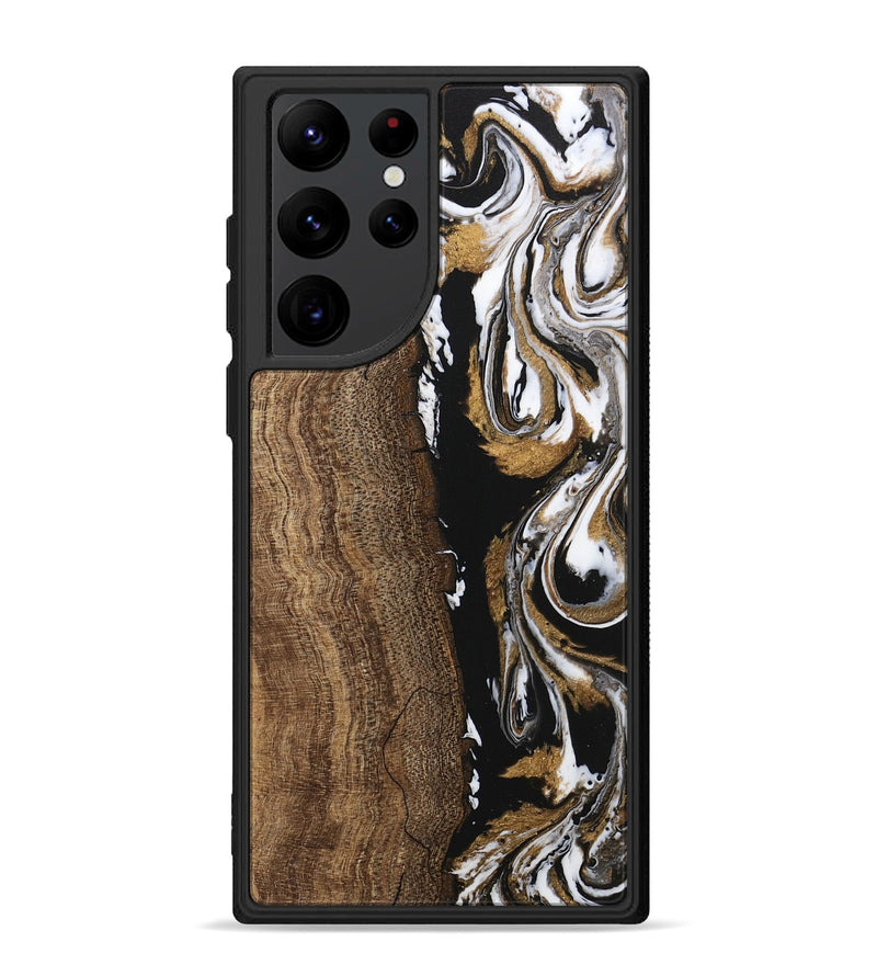 Galaxy S22 Ultra Wood Phone Case - Shauna (Black & White, 745949)