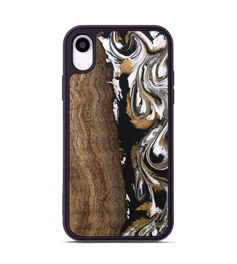 iPhone Xr Wood Phone Case - Shauna (Black & White, 745949)