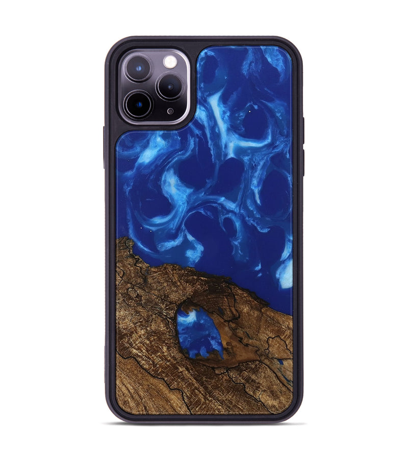 iPhone 11 Pro Max Wood Phone Case - Maude (Blue, 745954)