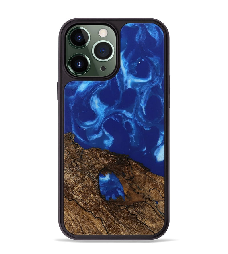 iPhone 13 Pro Max Wood Phone Case - Maude (Blue, 745954)