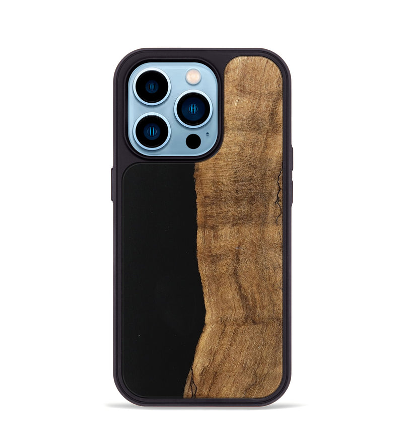 iPhone 14 Pro Wood Phone Case - Saige (Wood Burl, 745957)