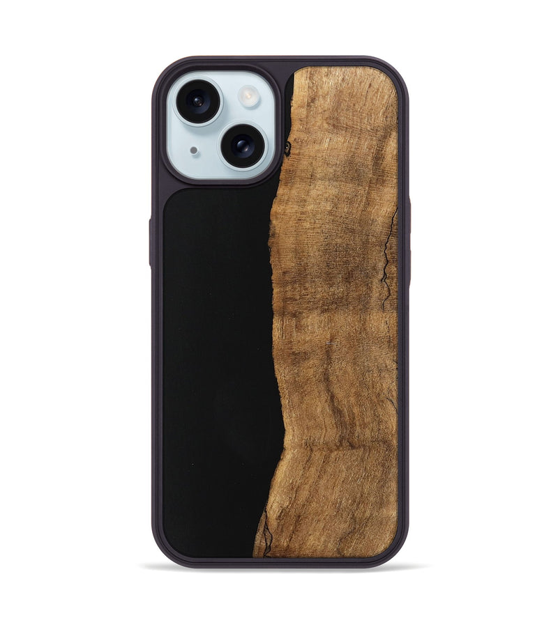 iPhone 15 Wood Phone Case - Saige (Wood Burl, 745957)