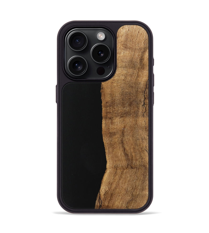 iPhone 15 Pro Wood Phone Case - Saige (Wood Burl, 745957)