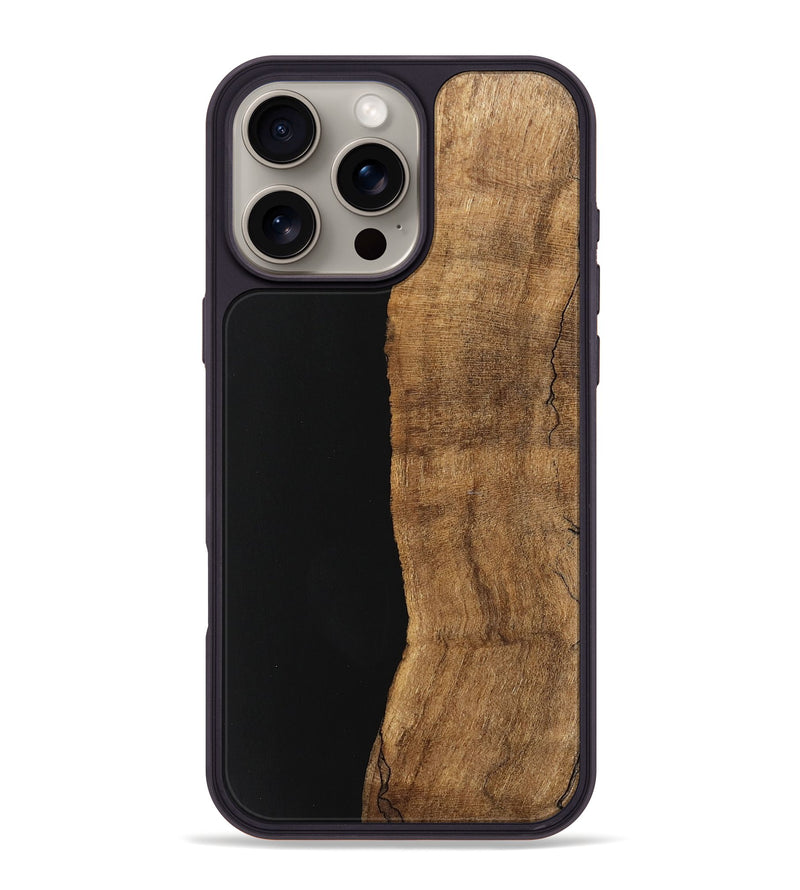 iPhone 16 Pro Max Wood Phone Case - Saige (Wood Burl, 745957)