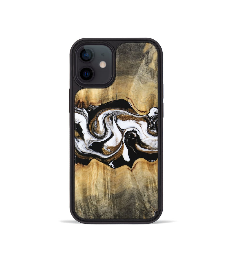 iPhone 12 mini Wood Phone Case - Yisroel (Black & White, 745961)