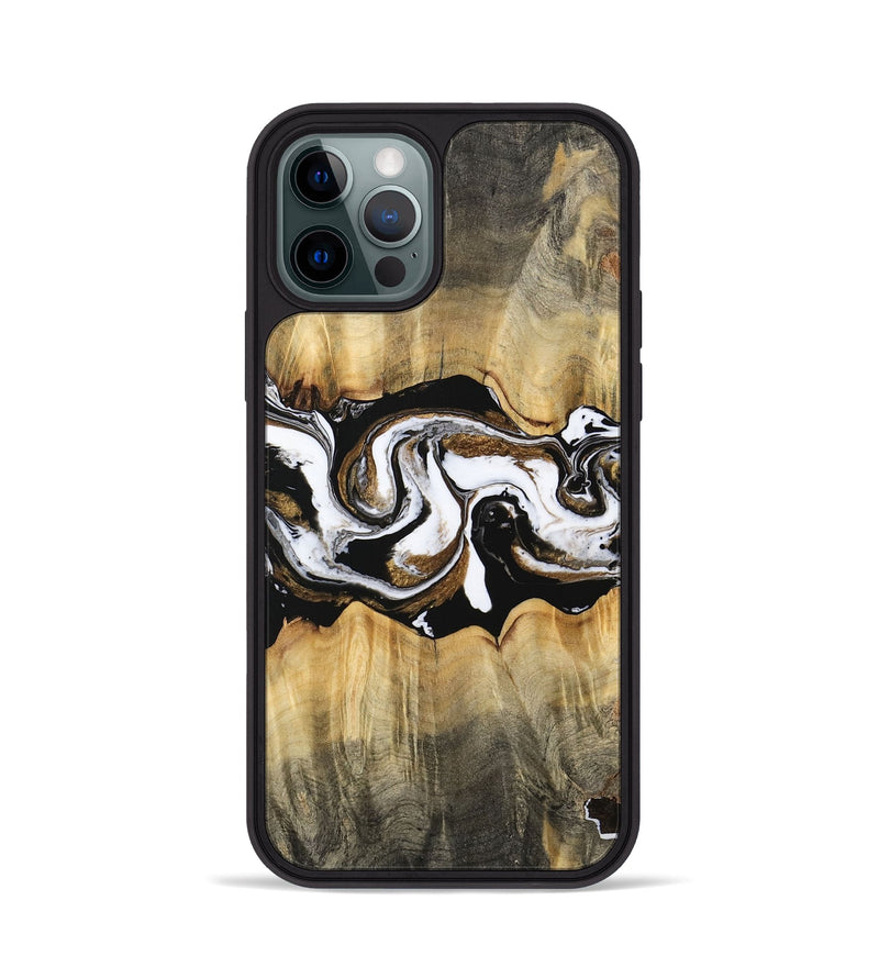 iPhone 12 Pro Wood Phone Case - Yisroel (Black & White, 745961)