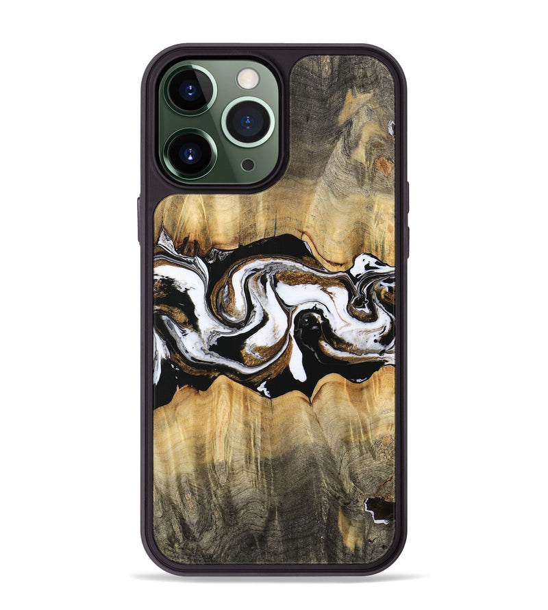 iPhone 13 Pro Max Wood Phone Case - Yisroel (Black & White, 745961)